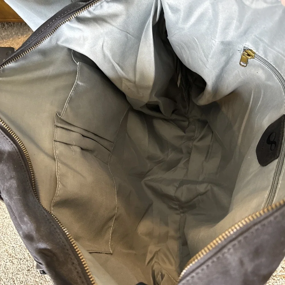 Soaeon Duffle Bag Waterproof‎ Canvas With Genuine Leather